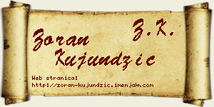 Zoran Kujundžić vizit kartica